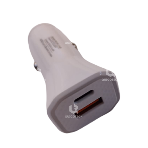 WUW Car Adapter, PD Dual USB, White