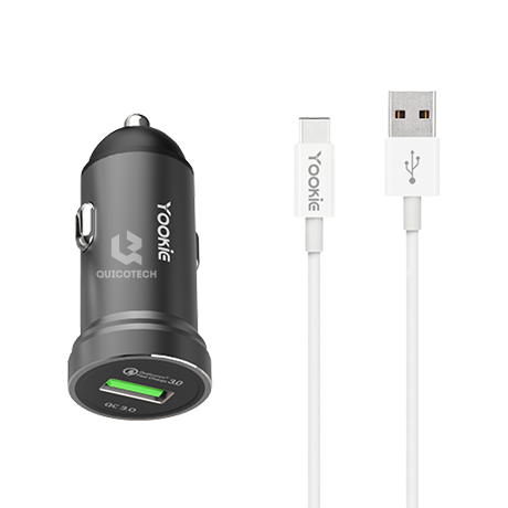 YOOKIE Type C Car charger PC2, 3.0A,  Black