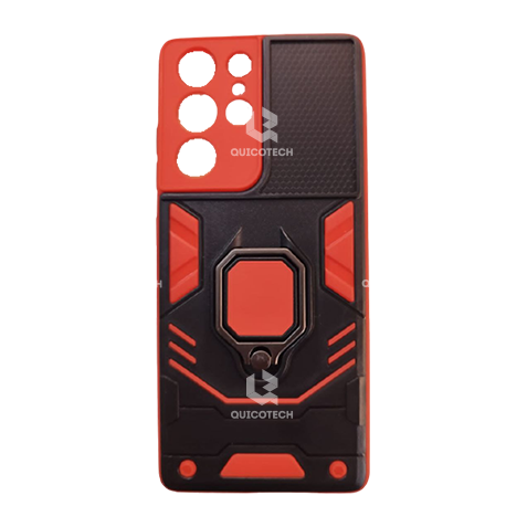 Cover For Samsung S21 Ultra, Black & Red