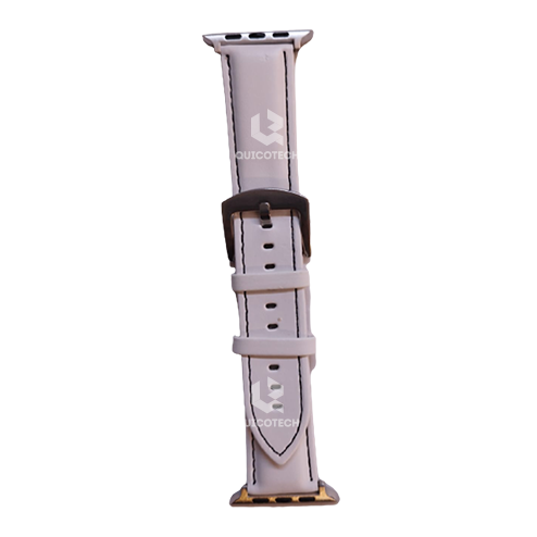 Leather Watch Band, White