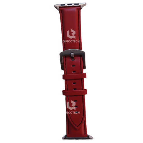 Leather Watch Band, Red