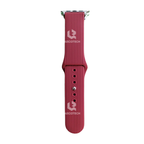 Leather Band Watch, Dark Red