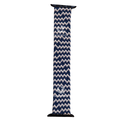 Fabric Band Watch, Blue & White