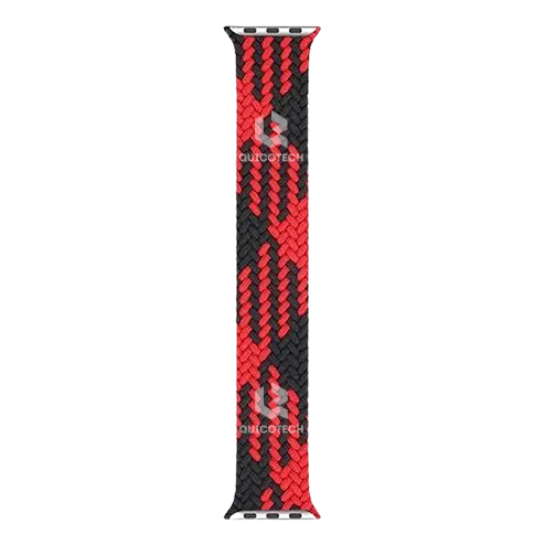 Fabric Band Watch, Black & Red