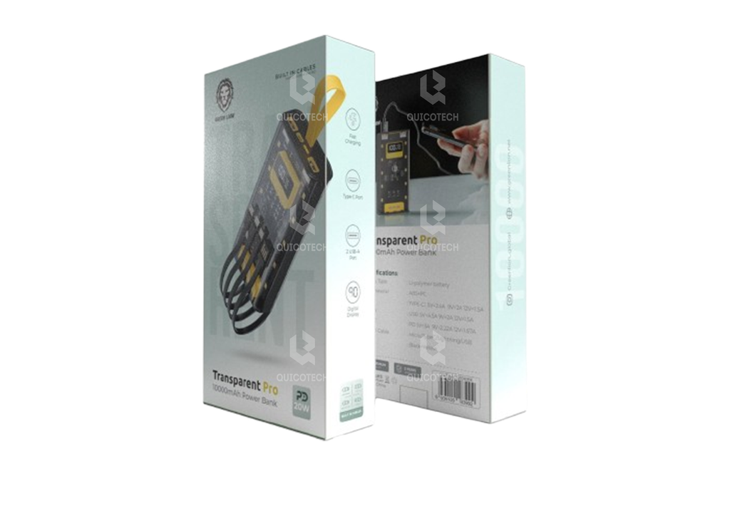 GREEN LION TRANSPARENT PRO 10000mAh POWER BANK