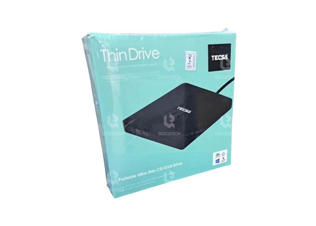 TECSA THIN DRIVE PORTABLE ULTRA-THIN CD/DVD DRIVE TCS-W7