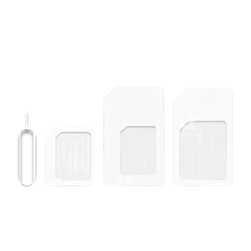 SIM CARD TO ADAPTER, 4 in 1, White