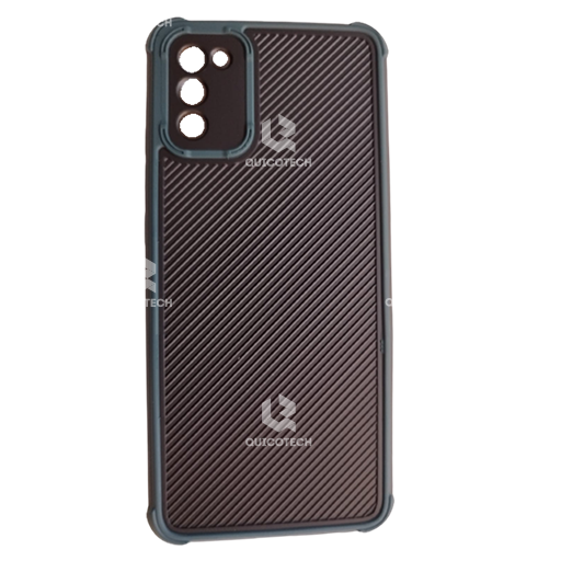 Back Cover For Samsung A02s, Black & Green