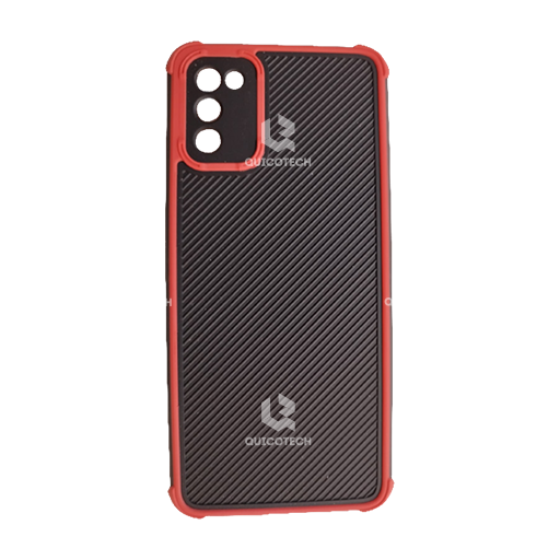 Back Cover For Samsung A02s, Black & Red