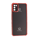 Back Cover For Samsung A02s, Black & Red
