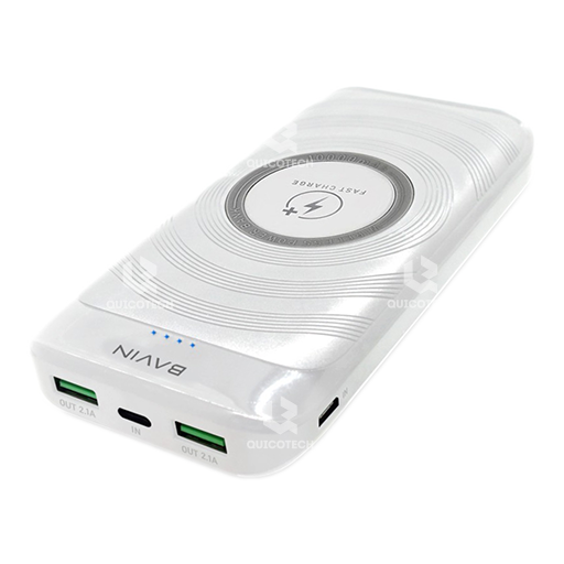 Bavin Wireless Power Bank PC093, 10000mAh, White