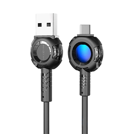 MOXOM Type C Led Cable MX-CB72, Black