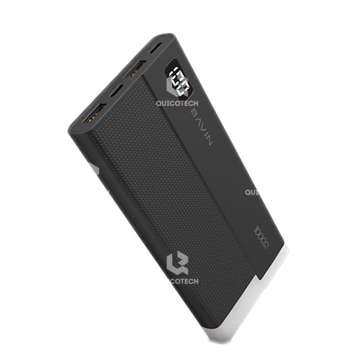 BAVIN Power Bank Led 10000mah PC131S, Black