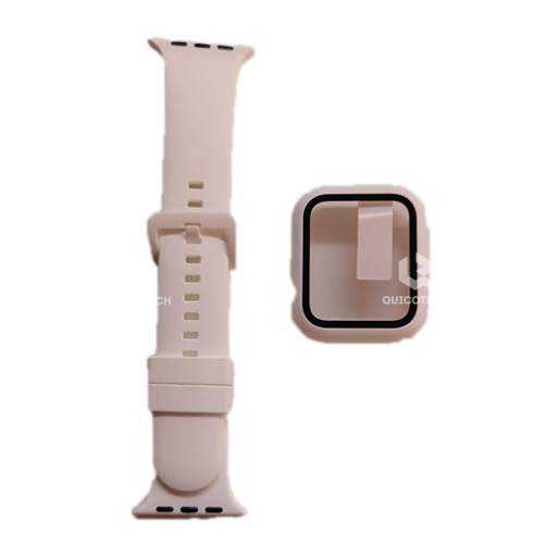 Band Watch And Cover For High Copy, White, 42mm