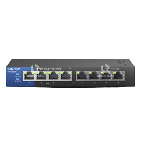 LINKSYS SWITCH LGS108P-EU 8 PORT with 4 Port POE+