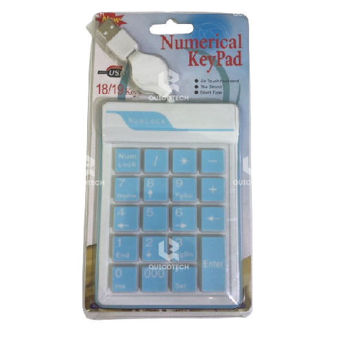 NUMERICAL KEYPAD FLEXIBLE BLUE AND WHITE