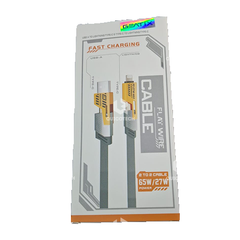 FLAT WIRE CABLE USB-A TO LIGHTNING/ TYPE-C TO TYPE-C