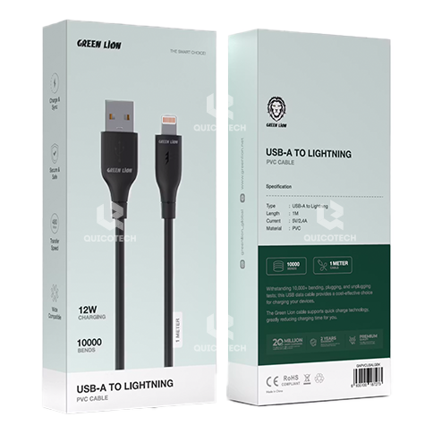 GREEN LION USB-A TO LIGHTNING PVC CABLE