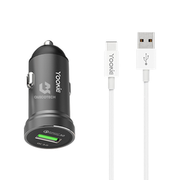 [MO] YOOKIE Type C Car charger PC2, 3.0A,  Black