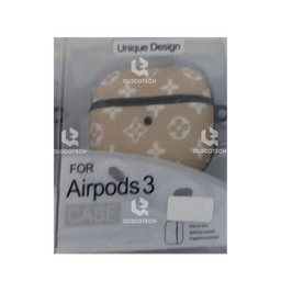 [3.6888-MO] Cover For Airpods Pro, Channel Design, Light Beige