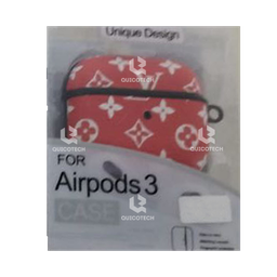 [4.6888-MO] Cover For Airpods Pro, Channel Design, Red