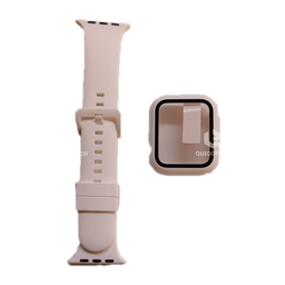 [8.7304-MO] Band Watch And Cover For High Copy, White, 42mm