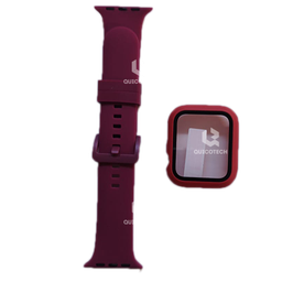 [5.7304-MO] Band Watch And Cover For High Copy, Dark Red,42mm