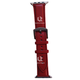 [4.7308-MO] Leather Watch Band, Red