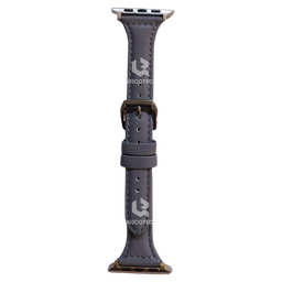 [4.7306-MO] Leather Watch Band For Women, Grey