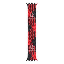 [1.3010-MO] Fabric Band Watch, Black & Red