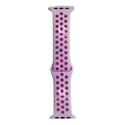 [10.6107-MO] High Copy Elastic Watch Band, White & Purple