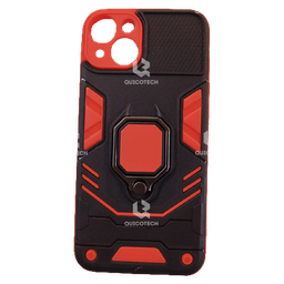 [21.6998-MO] Cover For iPhone 14, Black & Red