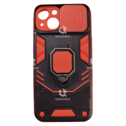 [6.6998-MO] Cover For iPhone 13, Black & Red