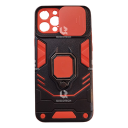 [2.6998-MO] Cover For iPhone 12 Pro, Black & Red