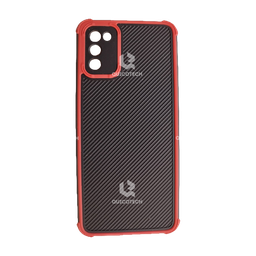[3.6811-MO] Back Cover For Samsung A02s, Black & Red