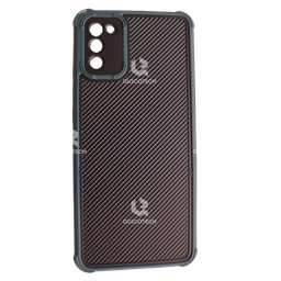 [4.6811-MO] Back Cover For Samsung A02s, Black & Green