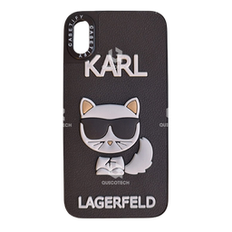 [129.4047-MO] Cover Casetify For iPhone X/XS, (Karl Cat Design)