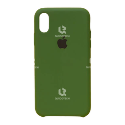 [14.5308-MO] Silicone Case For iPhone X/Ss, Dark Green