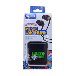 YOOKIE BOX106, Wired Earbuds, Black