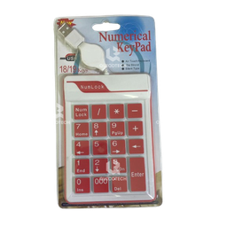 NUMERICAL KEYPAD FLEXIBLE RED AND WHITE