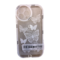 Cover For iPhone 13 Pro Max, Transparent (Butterfly Design)