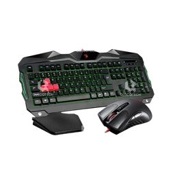 A4-TECH KEYBOARD W/MOUSE B2100 COMBO EN/AR, USB, WATER RESIST, BLOODY BLAZING